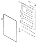 FRESH FOOD INNER DOOR Diagram and Parts List for  Admiral Refrigerator