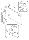 FREEZER OUTER DOOR Diagram and Parts List for  Magic Chef Refrigerator