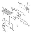 FREEZER COMPARTMENT Diagram and Parts List for  Admiral Refrigerator