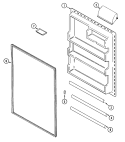FRESH FOOD INNER DOOR Diagram and Parts List for  Magic Chef Refrigerator