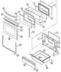 DOOR / DRAWER Diagram and Parts List for  Maytag Range