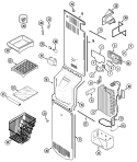 Part Location Diagram of WP61006199 Whirlpool Defrost Heater and Thermostat Assembly