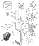 FREEZER COMPARTMENT Diagram and Parts List for  Admiral Refrigerator