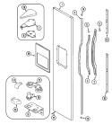 FREEZER OUTER DOOR Diagram and Parts List for  Admiral Refrigerator