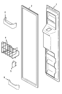 FREEZER INNER DOOR (JCD2389DEB / Q / S / W) Diagram and Parts List for  Jenn-Air Refrigerator