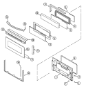 DOOR (UPPER) Diagram and Parts List for  Maytag Range