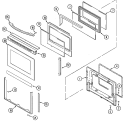 DOOR (LOWER - BAB / BAQ / BAW) Diagram and Parts List for  Maytag Range