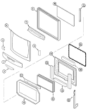 DOOR (UPPER & LOWER) (STL) Diagram and Parts List for  Jenn-Air Wall Oven