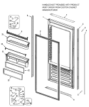 FRESH FOOD DOOR Diagram and Parts List for  Dacor Refrigerator