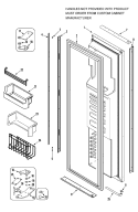 FREEZER DOOR Diagram and Parts List for  Dacor Refrigerator
