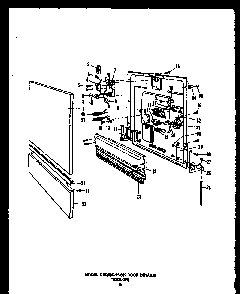 Section 2 Diagram and Parts List for  Caloric Dishwasher