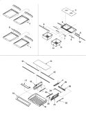 REFRIGERATOR SHELVING Diagram and Parts List for PJCB2059GS1 Jenn-Air Refrigerator