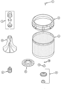 Part Location Diagram of W10116791 Whirlpool Triple Lip Seal and Bearing Kit