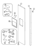 FREEZER OUTER DOOR (JSD2789GES) Diagram and Parts List for  Jenn-Air Refrigerator