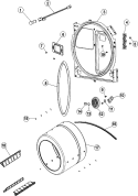 TUMBLER Diagram and Parts List for  Crosley Dryer
