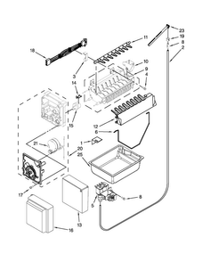 Icemaker Parts Diagram and Parts List for  Jenn-Air Refrigerator