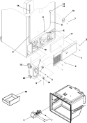 CABINET BACK Diagram and Parts List for  Amana Refrigerator