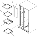 REFRIGERATOR SHELVES Diagram and Parts List for  Jenn-Air Refrigerator