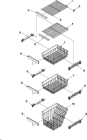 FREEZER SHELVES Diagram and Parts List for  Jenn-Air Refrigerator
