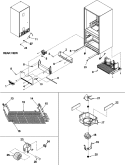 EVAPORATOR AREA & ROLLERS Diagram and Parts List for  Amana Refrigerator