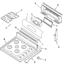 CONTROL PANEL / TOP ASSEMBLY Diagram and Parts List for  Maytag Range