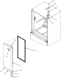 RIGHT REFRIGERATOR DOOR Diagram and Parts List for  Jenn-Air Refrigerator
