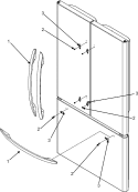 HANDLES Diagram and Parts List for  Maytag Refrigerator