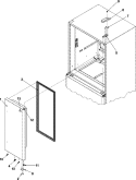 RIGHT REFRIGERATOR DOOR Diagram and Parts List for  Amana Refrigerator
