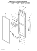 REFRIGERATOR DOOR PARTS Diagram and Parts List for  Amana Refrigerator