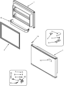 FREEZER DOOR Diagram and Parts List for  Admiral Refrigerator