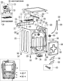 Part Location Diagram of 34001341 Whirlpool Leveling Leg with Rubber Foot