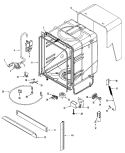 TUB Diagram and Parts List for  Magic Chef Dishwasher