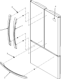 HANDLES (AFI2538AEB / Q / W) Diagram and Parts List for  Amana Refrigerator