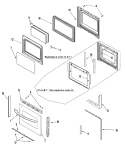DOOR (LOWER) Diagram and Parts List for  Maytag Range