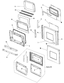 DOOR (PRO) Diagram and Parts List for  Jenn-Air Wall Oven
