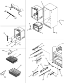 INTERIOR CABINET / FRZ SHELVES / TOE GRILLE Diagram and Parts List for  Dacor Refrigerator