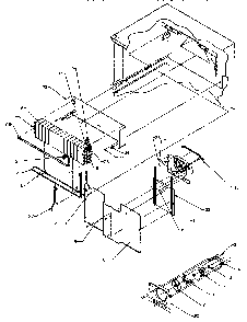 Evaporator Area Diagram and Parts List for P1184606WL Caloric Refrigerator