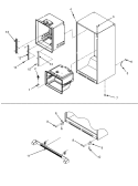 INTERIOR CABINET Diagram and Parts List for AFD2535FES0 Amana Refrigerator