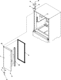 LEFT REFRIGERATOR DOOR Diagram and Parts List for AFD2535FES0 Amana Refrigerator