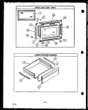 LOWER STORAGE DRAWER Diagram and Parts List for  Caloric Range