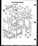 OVEN CABINET ASSY Diagram and Parts List for  Caloric Range