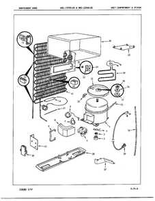 Unit Compartmentand System Diagram and Parts List for  Admiral Refrigerator