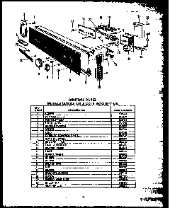 Section 9 Diagram and Parts List for  Caloric Dishwasher