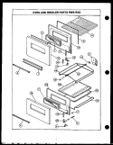 OVEN AND BROILER PARTS RWS - RXS Diagram and Parts List for  Caloric Range