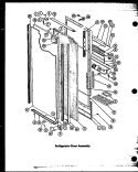 REF DOOR ASSY Diagram and Parts List for  Caloric Refrigerator