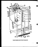CONTROL SECTIONS AND AIR FLOW COMPONENTS Diagram and Parts List for  Caloric Refrigerator