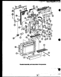 FACADE ASSY AND ASSOCIATED COMPONENTS Diagram and Parts List for  Caloric Refrigerator
