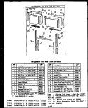 REF TRIM KITS - XRH 224 & 225 Diagram and Parts List for  Caloric Refrigerator