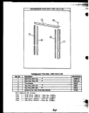 REF TRIM KITS - XRH 124 & 125 Diagram and Parts List for  Caloric Refrigerator