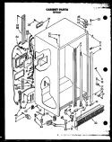 CABINET PARTS Diagram and Parts List for  Caloric Refrigerator